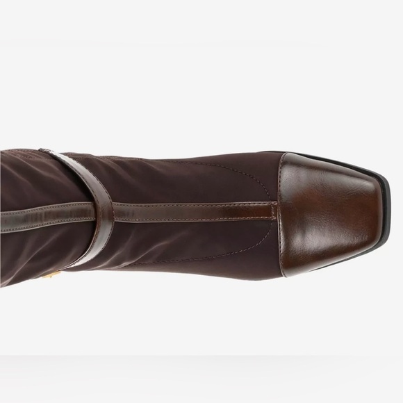 Journee Collection Gaibree Riding Knee-High Chunky Heel Boots 10XWC Calf 15” NWT - Picture 6 of 11